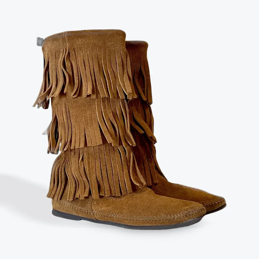 MINNETONKA 3 Layer Fringe Boot - Picture 3 of 6